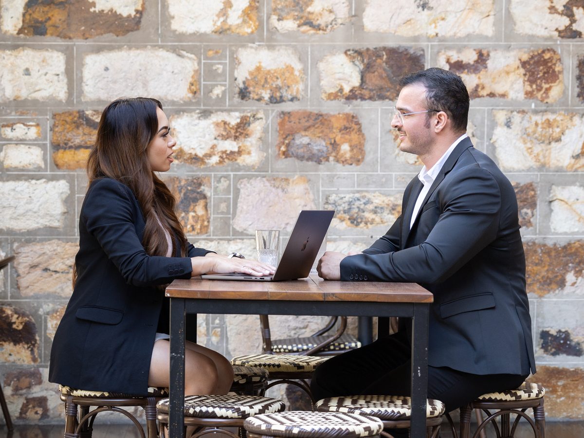 Recruitment agency leaders in a meeting